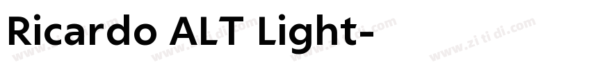 Ricardo ALT Light字体转换